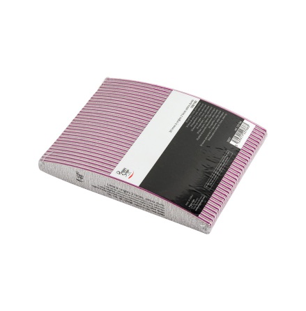 Nagelfil halvm�ne 2-sidig zebra gritt 100/100-30st