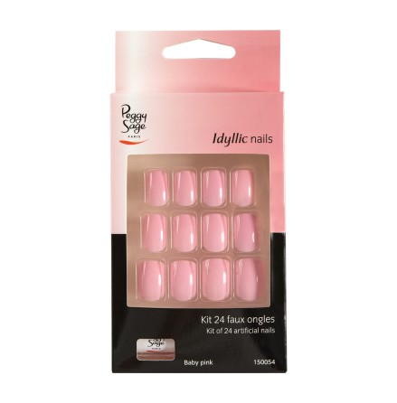 Set med 24 l�snaglar baby pink