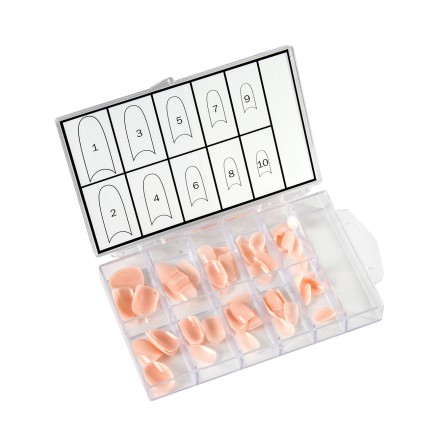 Set med 100 l�snaglar nude pink