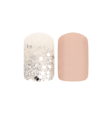 Set med 24 l�snaglar nude sparkle