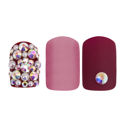 Set med 24 l�snaglar pink harmony