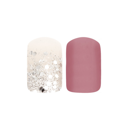 Set med 24 l�snaglar pink sparkle