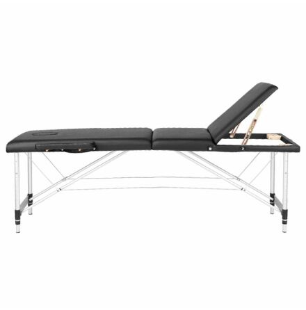 Massageb�nk aluminium svart