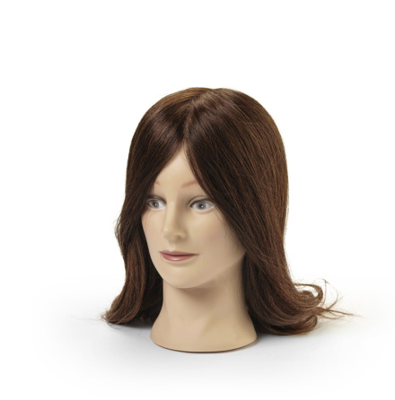 �vningsdocka 100 % �kta h�r 30-35cm