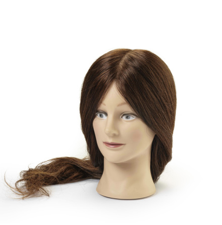 �vningsdocka 100 % �kta h�r 55-60cm