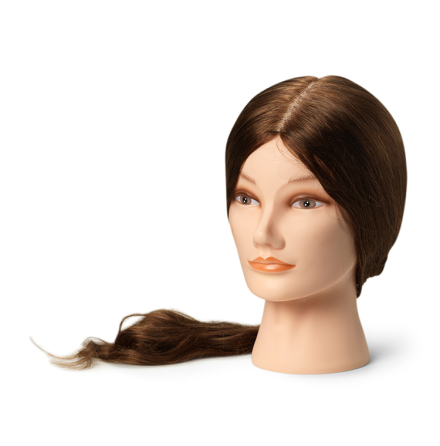 �vningsdocka 100 % �kta h�r l�ng 55-60 cm
