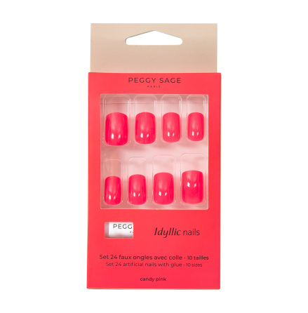 Set med 24 l�snaglar candy pink