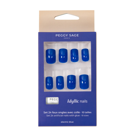 Set med 24 l�snaglar electric blue