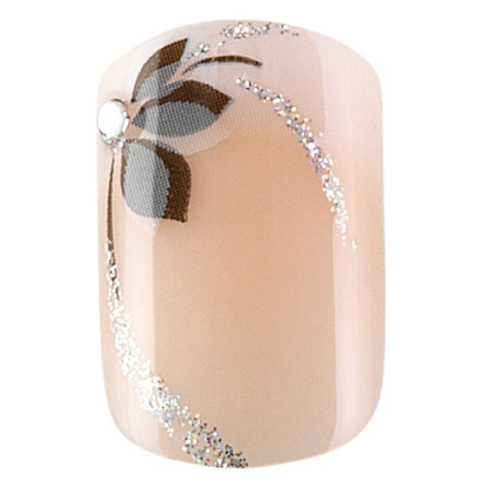 Set med 24 l�snaglar shiny flowers
